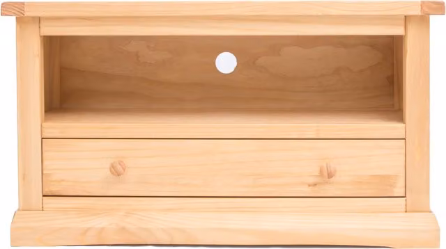 Cabinet Bits Lucca Waxed 1 Drawer Pine TV Cabinet in Light Brown