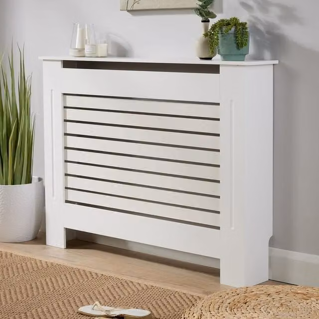 Home Source York Medium Radiator Cover in White MDF