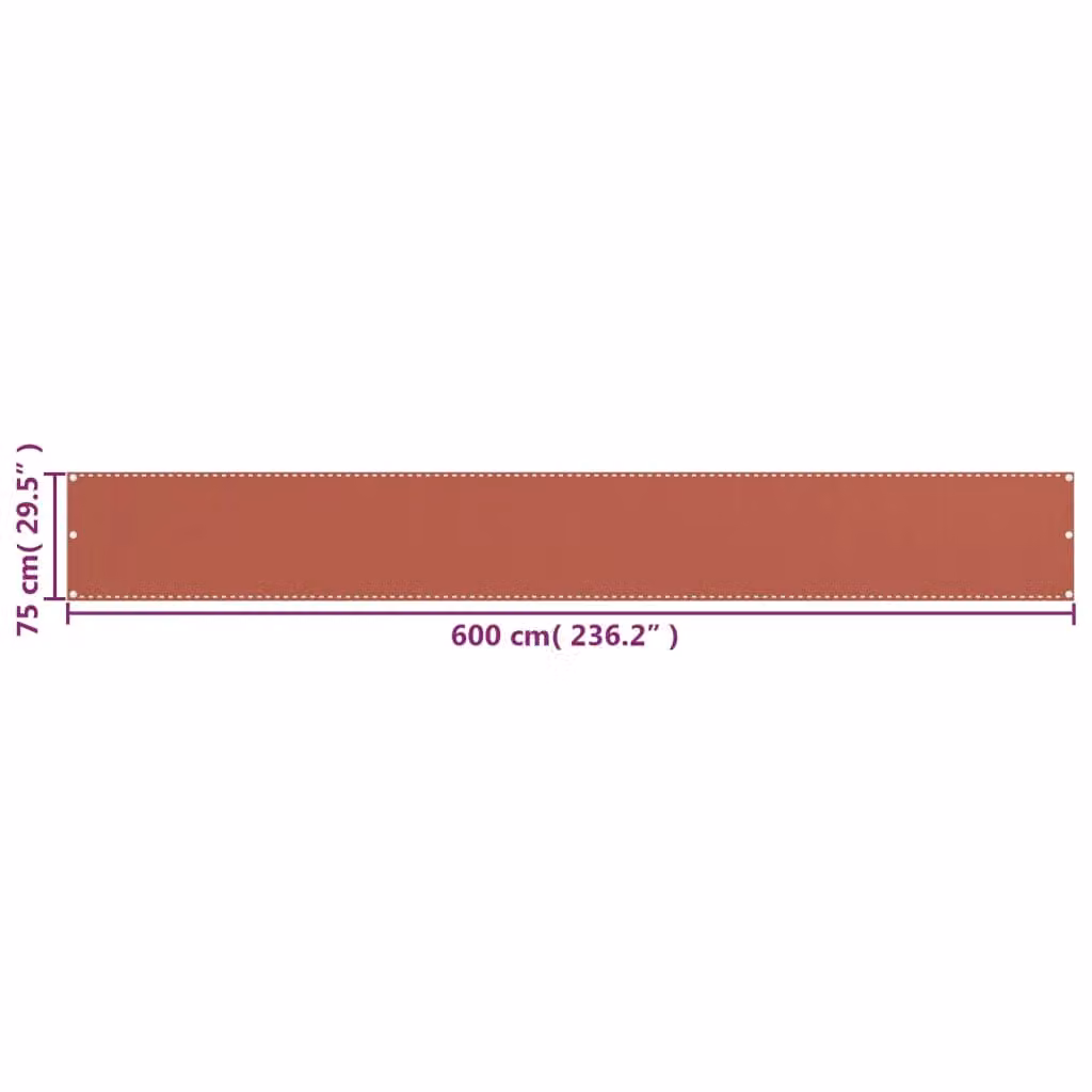 Berkfield Home Terracotta Balcony Screen, Brown, W: 75 cm, L: 600 cm – 3
