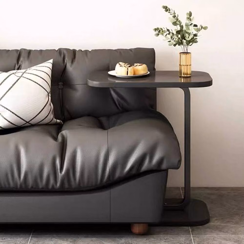 FLAVORA Black C-Shape Sofa Side Table – 3