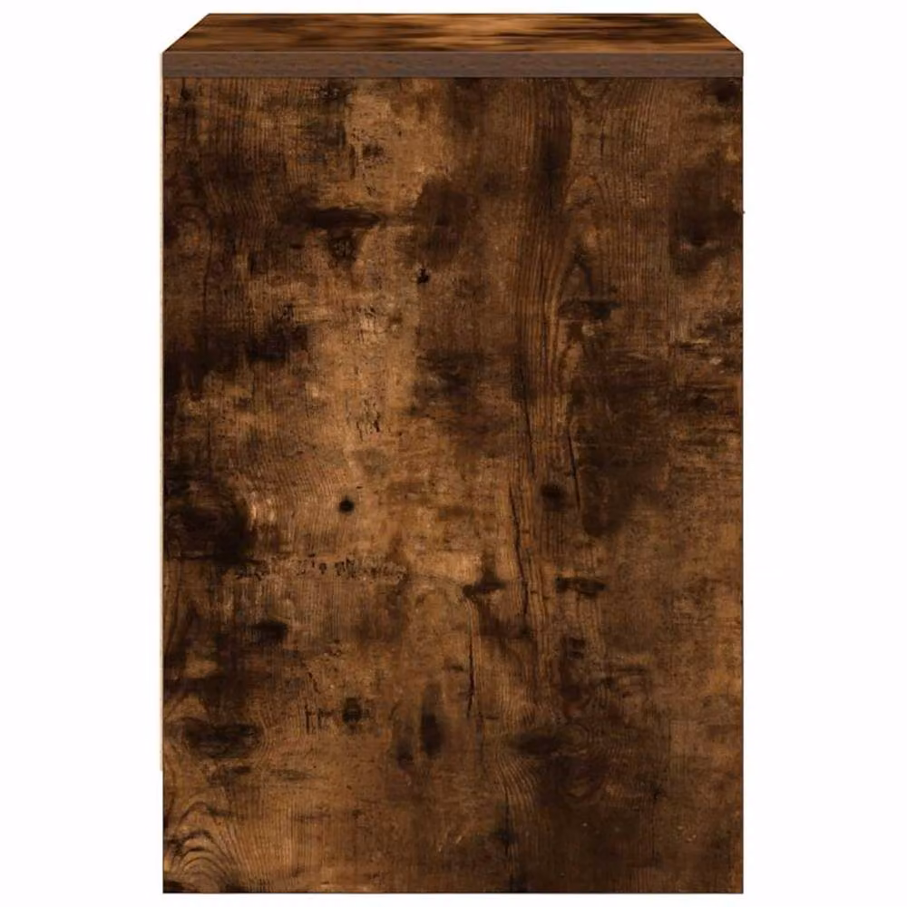 Berkfield Home Durable Bedside Cabinet with Drawer in Smoked Oak Brown, W/D/H: 40 x 34 x 50 cm – 4
