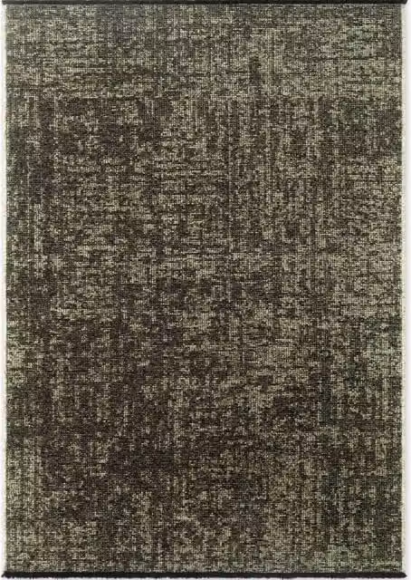 THE RUGS Brilliance Prisma Modern Velour Short Pile Round Area Rug in Dark Olive, Diameter: 160 cm – 1