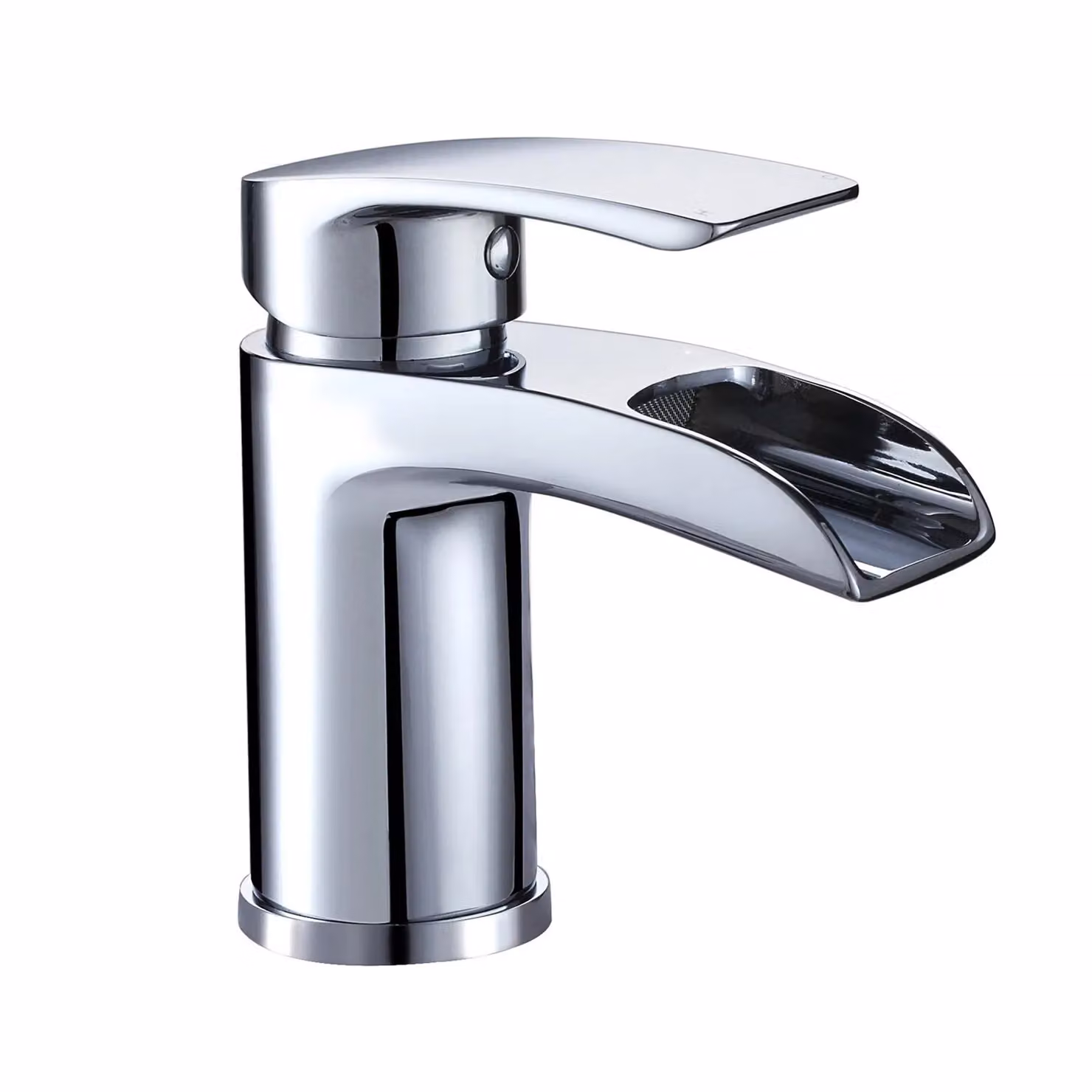 Nes Home Virgo Waterfall Basin Mono Mixer Tap in Chrome and Silver, Solid Brass – 2