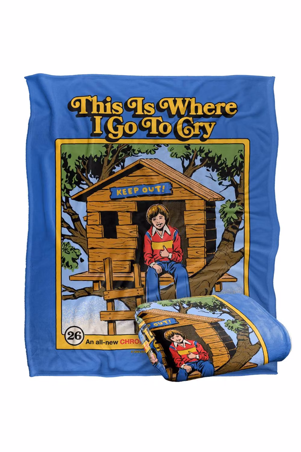 Steven Rhodes This Is Where I Go Super Soft Fleece Throw Blanket, Multicolour, W/D/H: 91 x 147 cm – 2