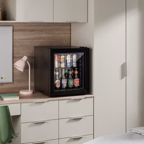 Willow WBC48B 48L Table Top Beverage Cooler in Black with Triple Glazed Glass Door and Adjustable Thermostat – 2