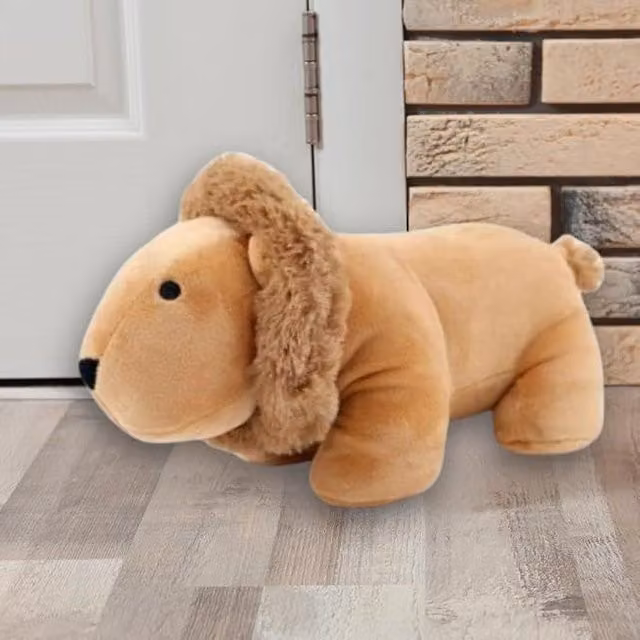 Marco Paul Lion Cute Freestanding Door Stopper in Orange Organic Textile – 1