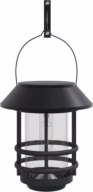 Berkfield Home Solar Outdoor Wall Lanterns, 2 Pack, Black