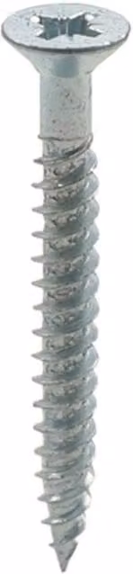 Unifix Twinthread Pozidriv Countersunk Wood Screws, Silver, Diameter: 5.0 mm, Length: 30 mm