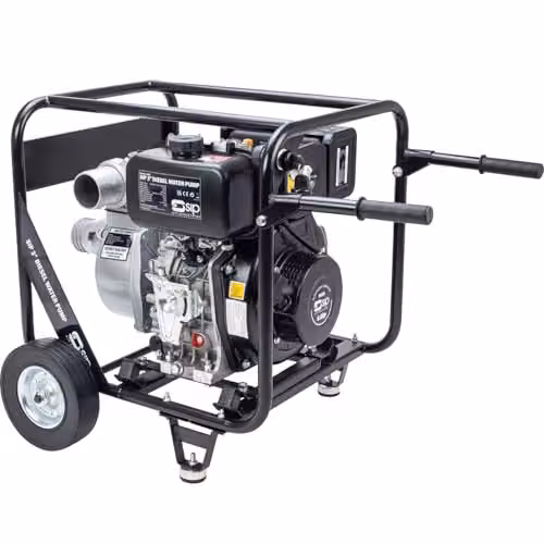 SIP 3 inch Diesel Water Pump with 6hp 4-Stroke Electric Start, 1000L/min Flow Rate and 30m Pumping Head, Black – 5