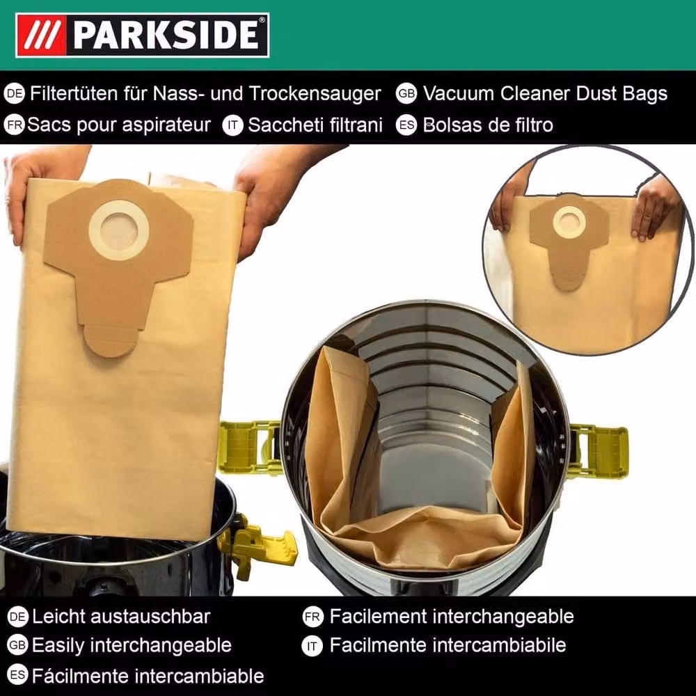 SPETLEK 20L Wet and Dry Replacement Dust Bags in Beige – 3