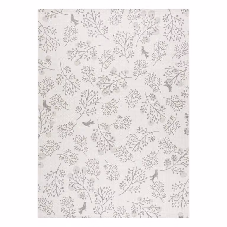 RugsX Yellow and White Flat Weave Rectangular Rug, W: 160 cm, D: 230 cm