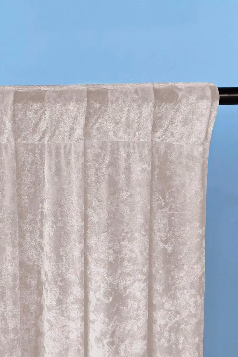 Neel Blue Velvet Backdrop Fabric Panel, W 300 cm x H 300 cm