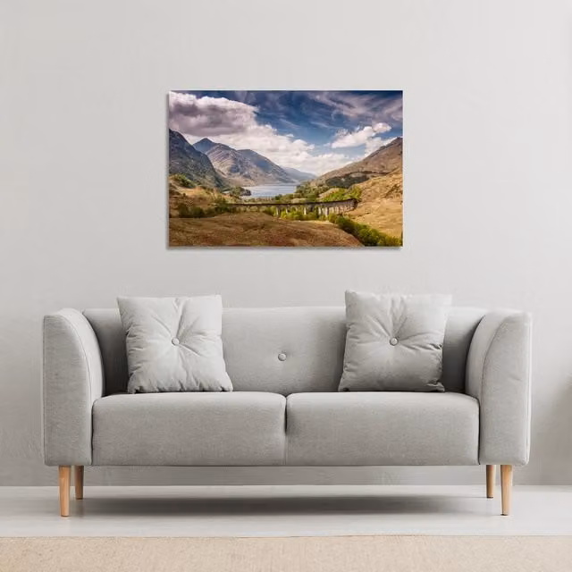 Benjamin Tate Design LTD The Glenfinnan Viaduct Canvas Print, Multicolour, W: 101 cm, H: 77 cm