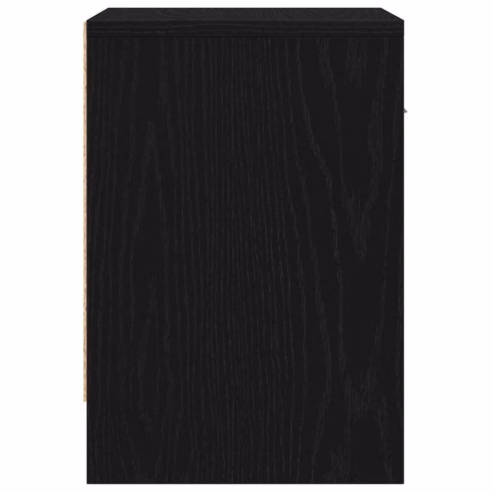 Berkfield Home Modern Black Wall Mounted Bedside Cabinet W/D/H: 39 x 28 x 41 cm – 4