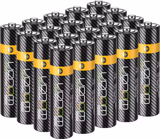 Venom AA Rechargeable Batteries, 10 Pack, Orange and Black