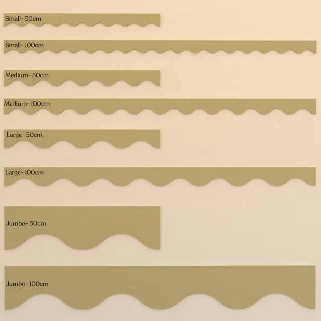 Trims & Co. Medium Wavy Trim MDF Moulding, Unpainted Neutral – 1