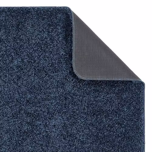 My Mat Blue Non-Slip Washable Shaggy Pile Runner, W: 67 cm, L: 200 cm – 3