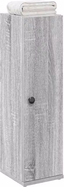 Berkfield Home Grey Sonoma Bathroom Cabinet with Roll Holder, W/D/H: 20.5 x 22 x 72 cm