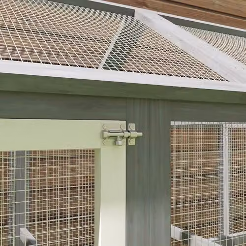 PawHut Large Combinable Chicken Run Pet Playpen in Grey – 4