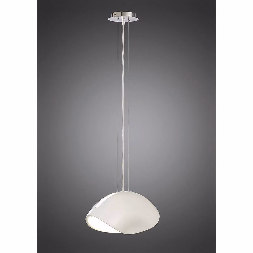 Netlighting Pasion Oval 3-Light Pendant Light in Gloss White and Polished Chrome – 4