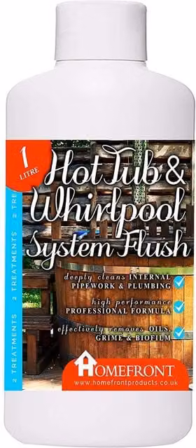 Homefront Hot Tub and Whirlpool System Flush 1 l in Clear – 1