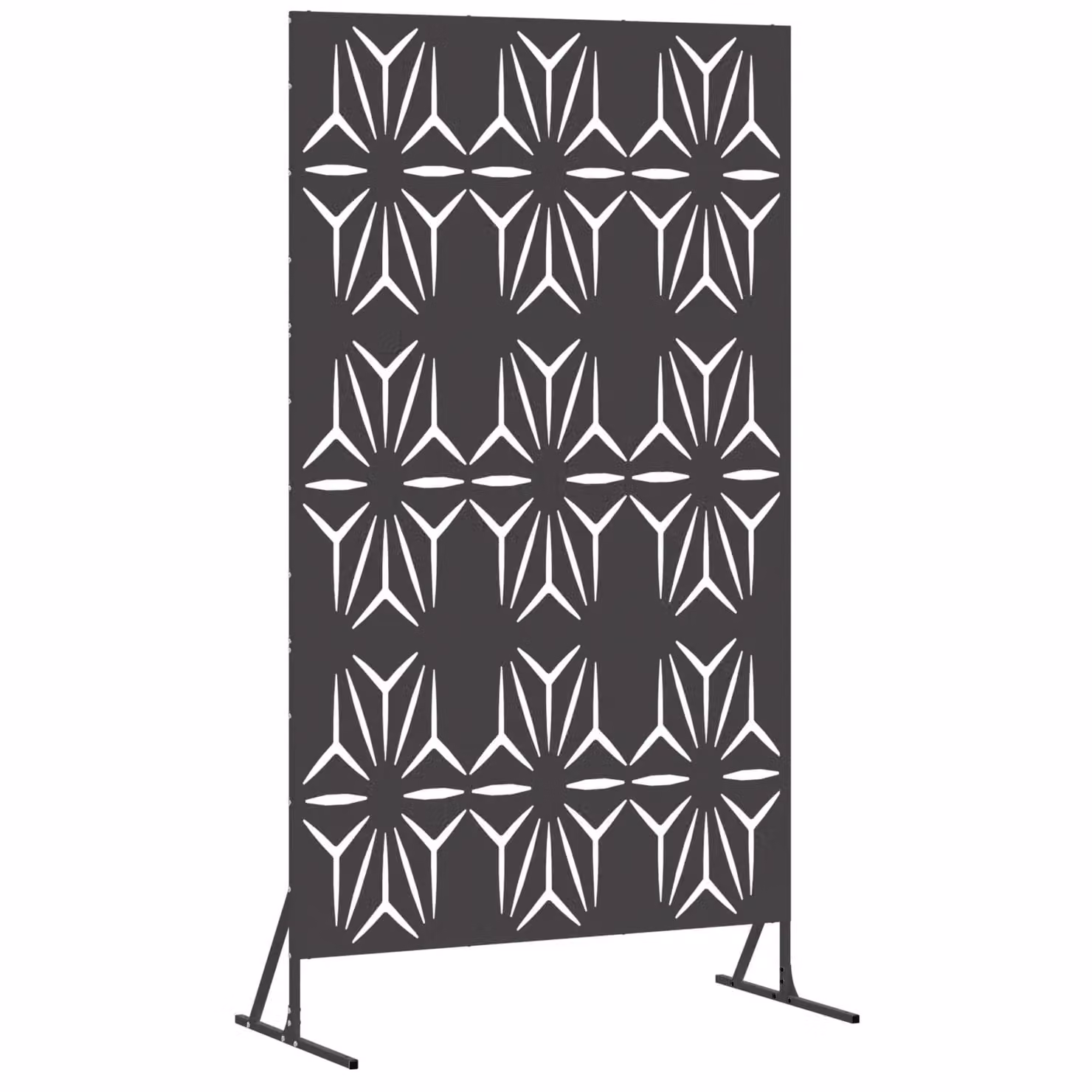 Berkfield Home Black Steel Privacy Screen, W: 100 cm, D: 50 cm, H: 180 cm – 2