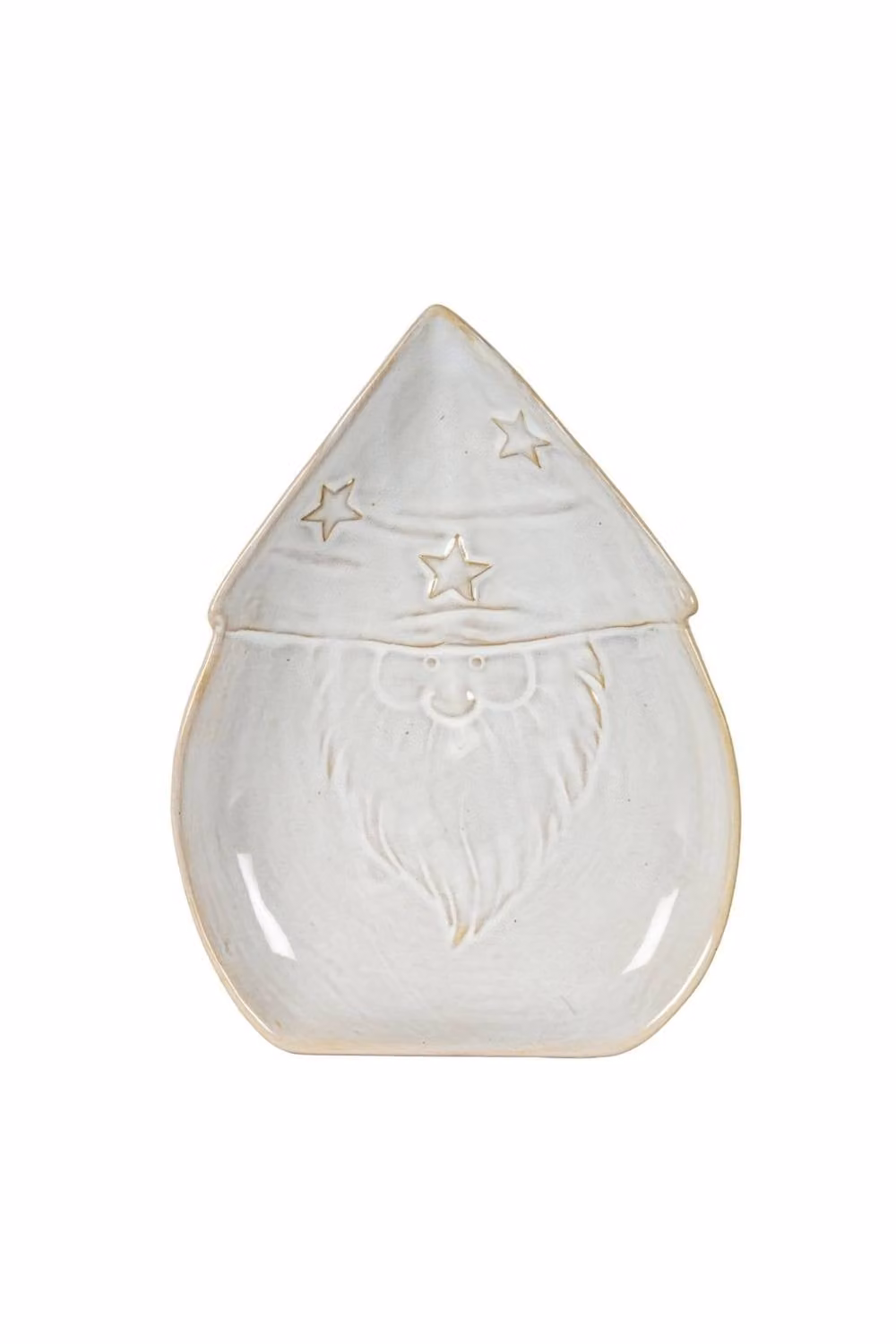KDMD Alora Ceramic Santa Dish in White