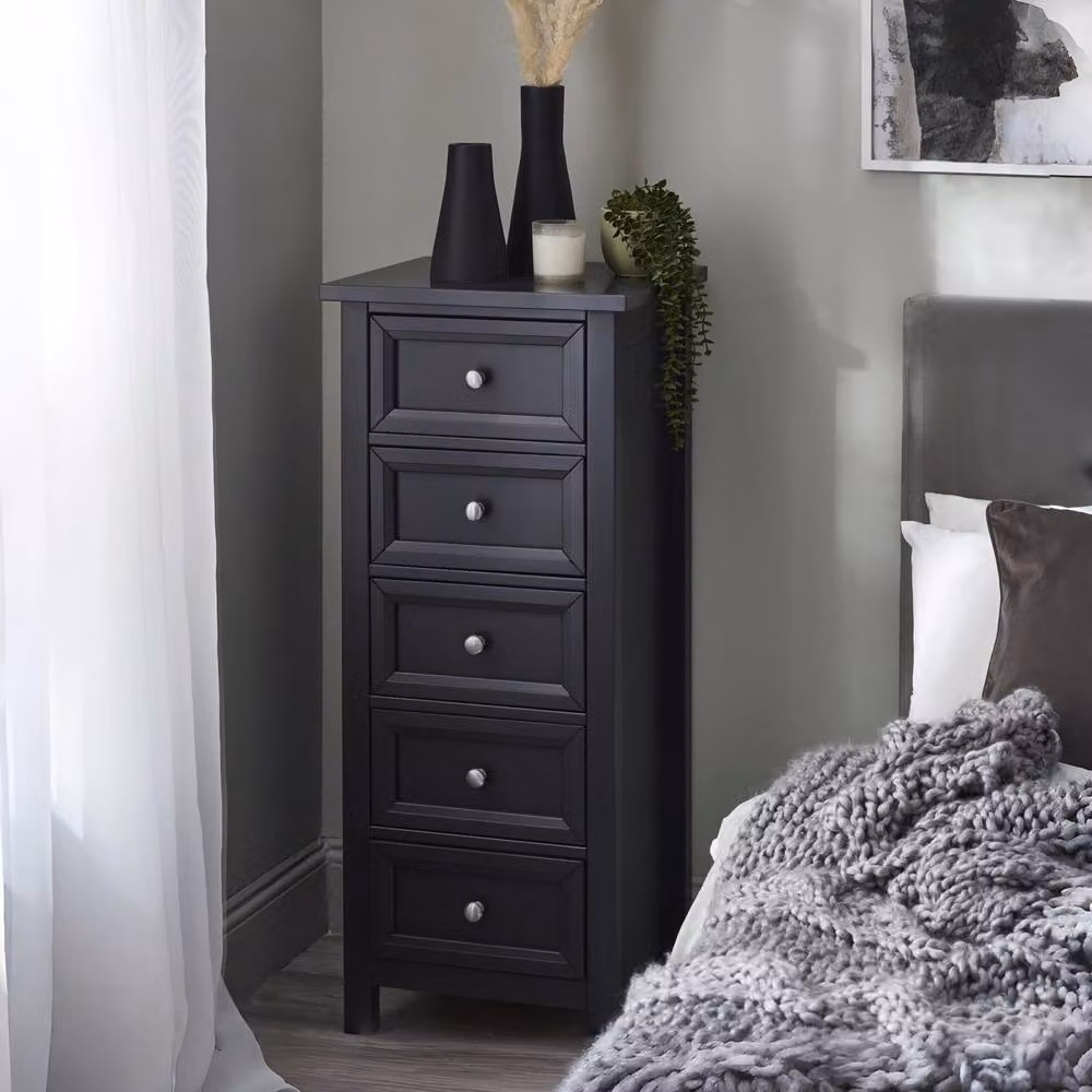 Cheshire Premium Solace 5 Drawer Tall Chest in Anthracite Grey – 3