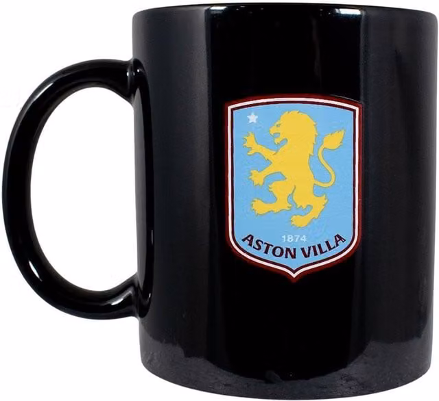 Aston Villa FC Lion Ceramic Mug, Black, 315 ml
