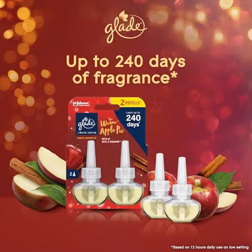 Glade Electric Twin Refill in Warm Apple Pie, Duo Pack (2 x 20ml) – 4