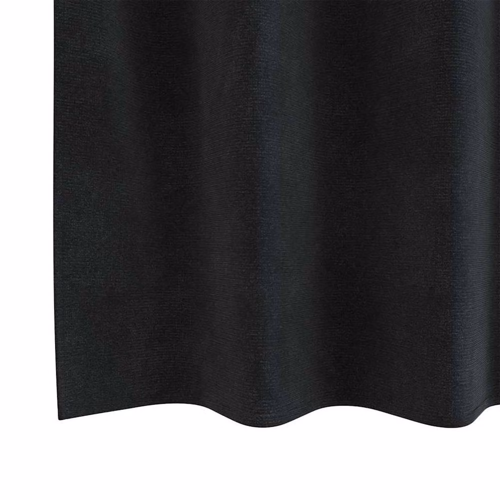 Berkfield Home Modern Blackout Velvet Eyelet Curtains, 2 Pack, Black – 6
