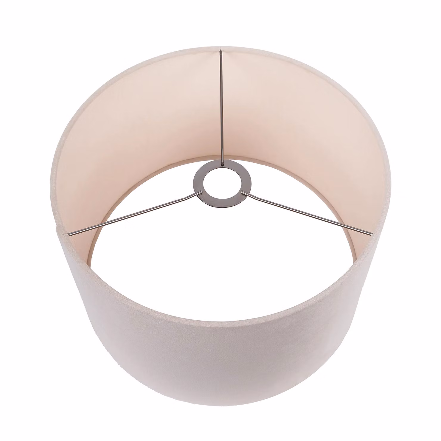 Ruma Beige Velvet Cylinder Lampshade for Table and Floor Lamps, Diameter: 45.72 cm – 2