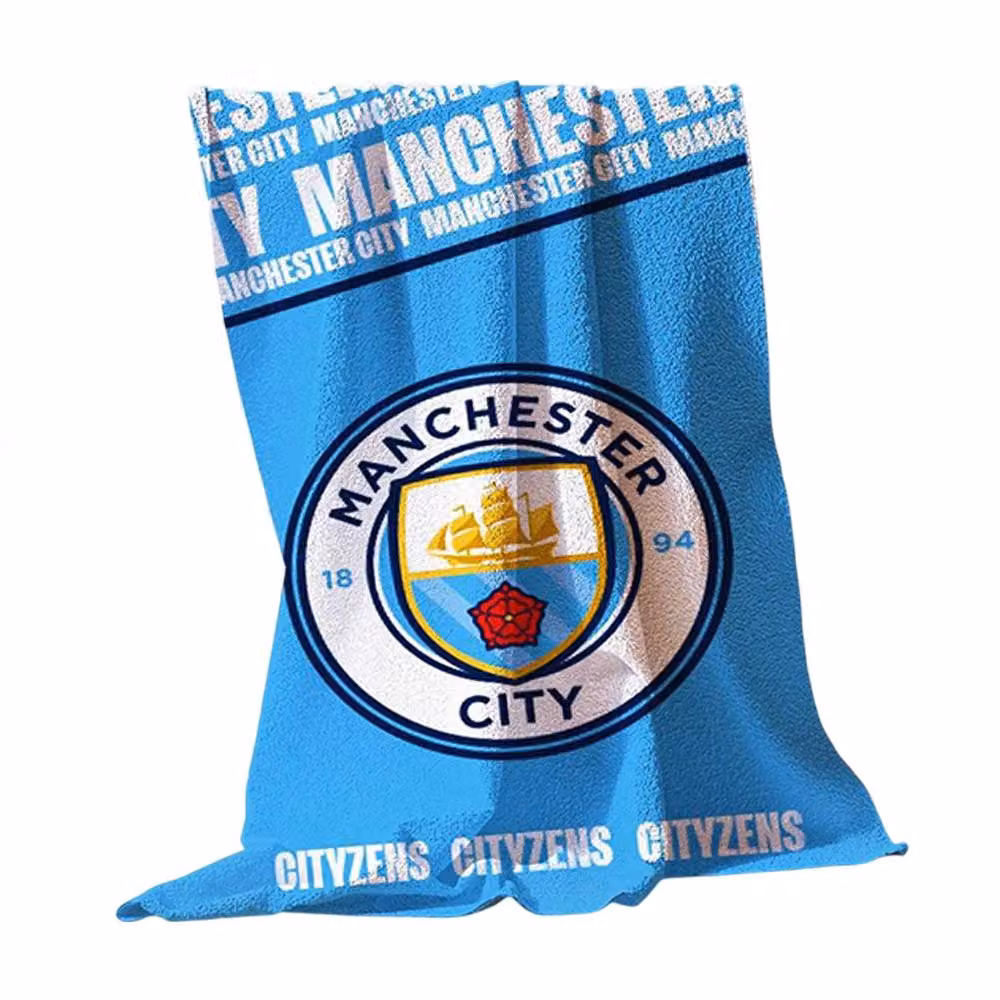 Manchester City FC Cityzens Crest Cotton Towel in Blue, 75 x 150 cm – 3