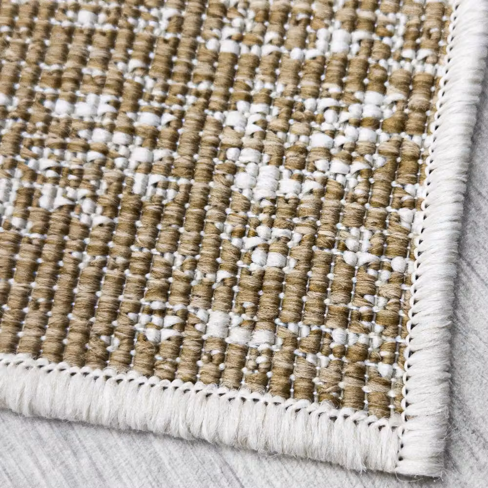 runrug Tapestry Brown Reversible Indoor/Outdoor Carpet Runner Rug, W: 60 cm, L: 390 cm – 3