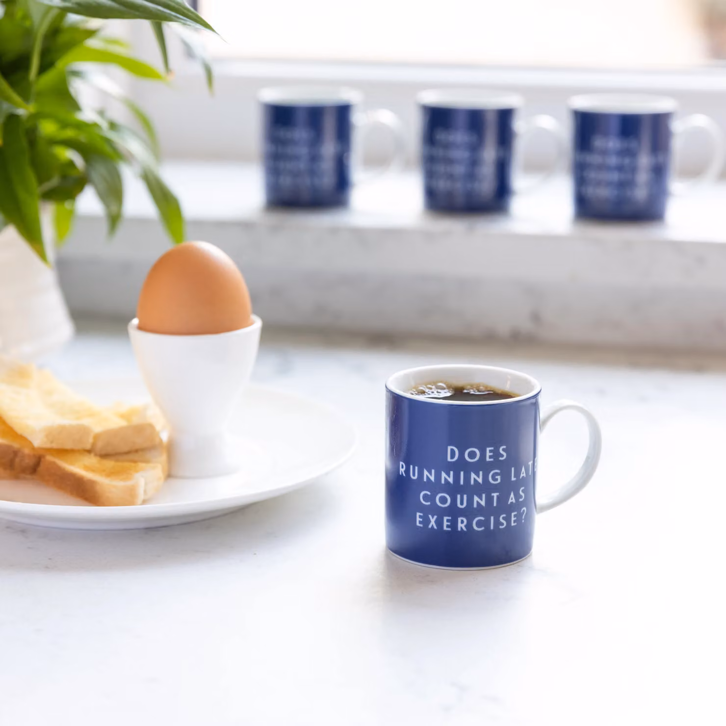 Kitchen Craft Blue Porcelain Espresso Cup, 80ml – 5
