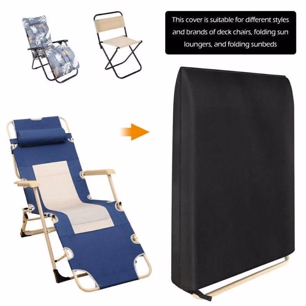 Kelvenix Waterproof Oxford Reclining Folding Chair Cover in Black – 4