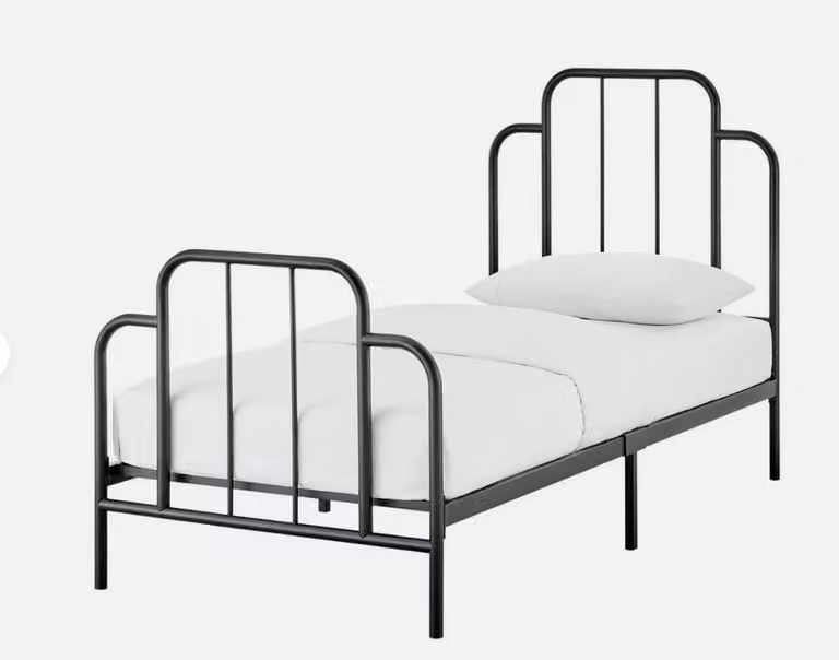 Jacques Single Metal Bed Frame in Black