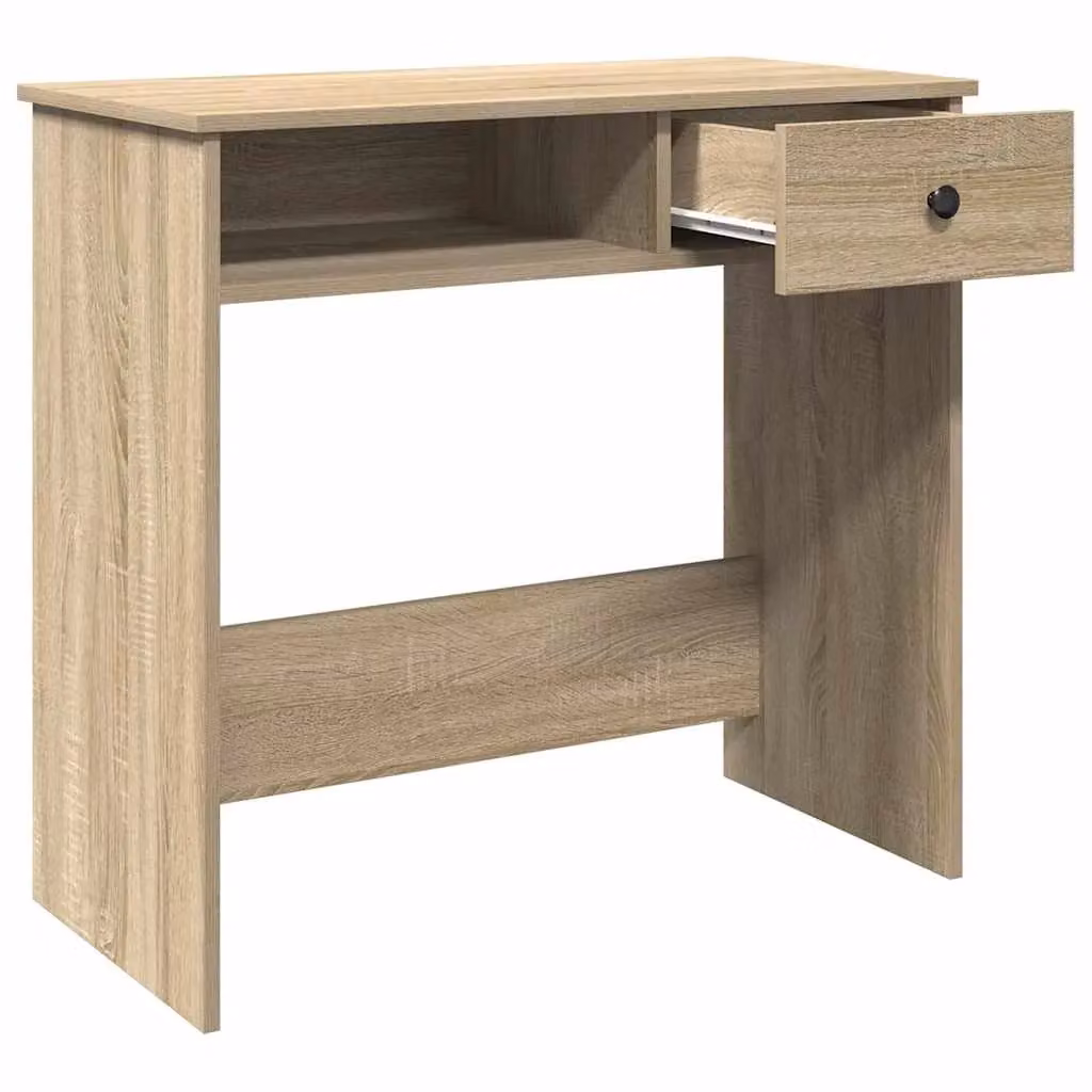 Berkfield Sonoma Oak Writing Desk in Brown, W/D/H: 80 x 40 x 75 cm – 3