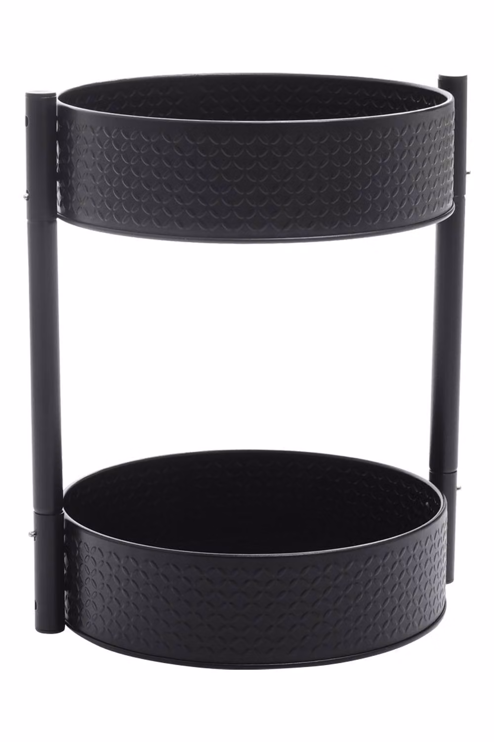 Garden Sanctuary 2-Tier Rotating Metal Spice Rack Organiser in Black, W/D/H: 33.0 x 25.0 cm – 2