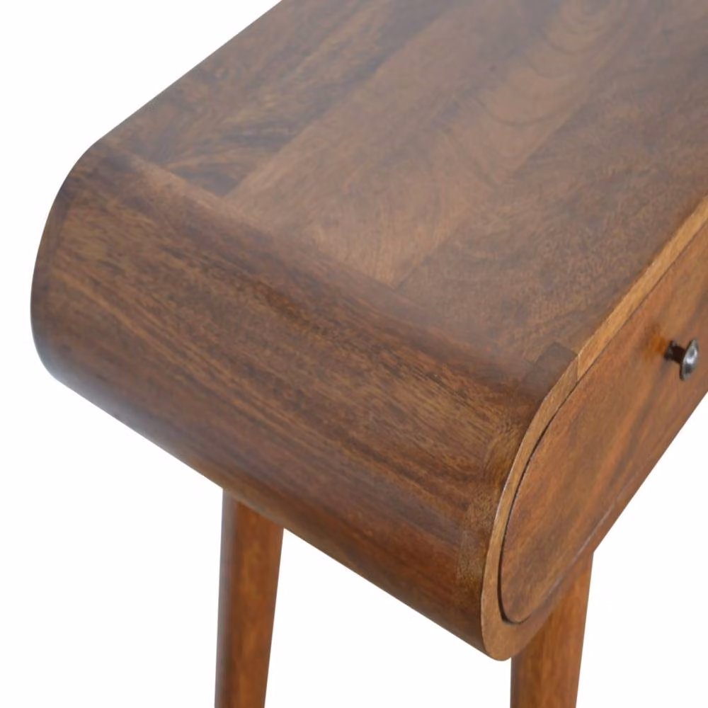 Wyld Haus Como Oval Mango Wood Console Table in Brown – 4