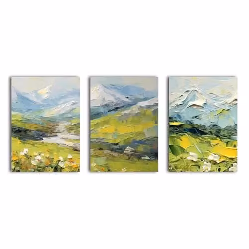 Simpa 3 Panel Multicolour Canvas Wall Art Landscape Nature Photograph