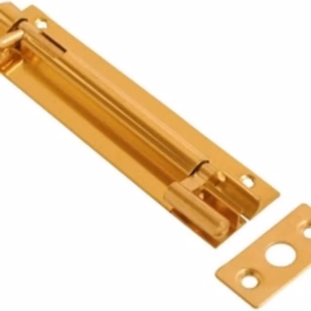 Dzina Brass Necked Barrel Bolt in Gold