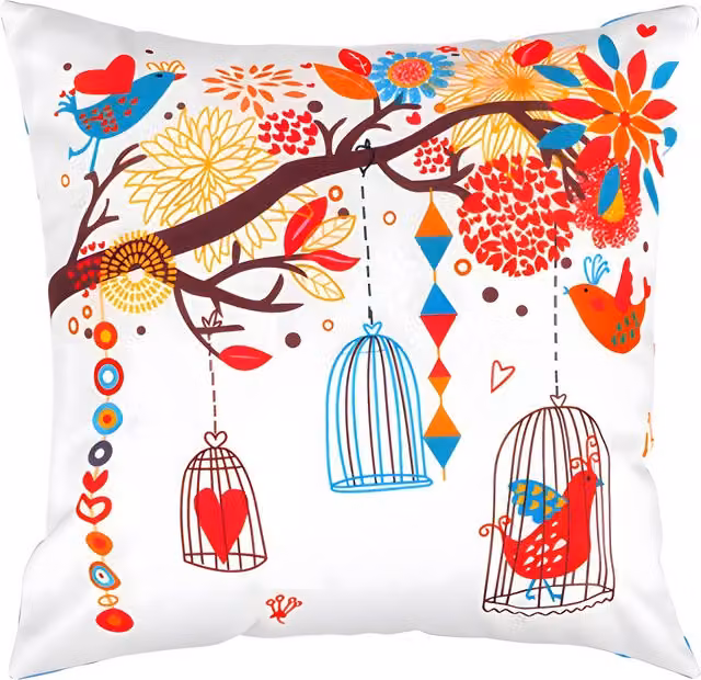 Gardenista Birdsong Printed Outdoor Scatter Cushion in Multicolour