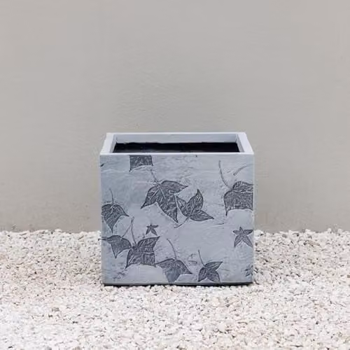 Primrose Grey Stone Effect Ceramic Garden Planter Tub – 1