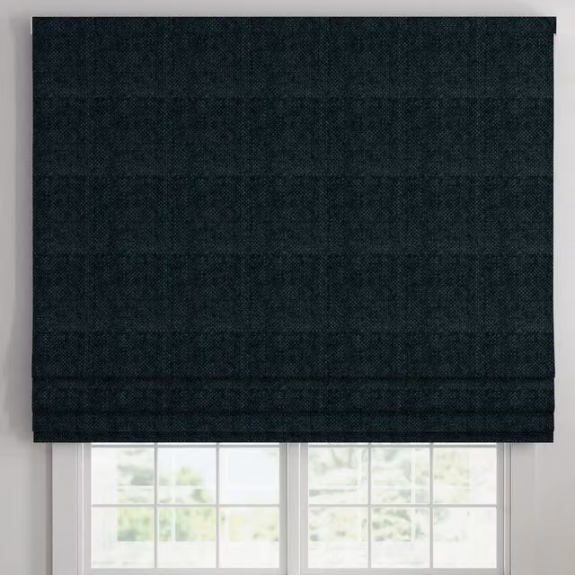 ANTE DECOR Eden Made To Measure Blackout Roman Blind in Deep Blue
