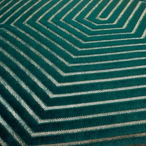 Paoletti Evoke Square Velvet Cushion in Green, W/D/H: 55 x 55 x 55 cm – 3