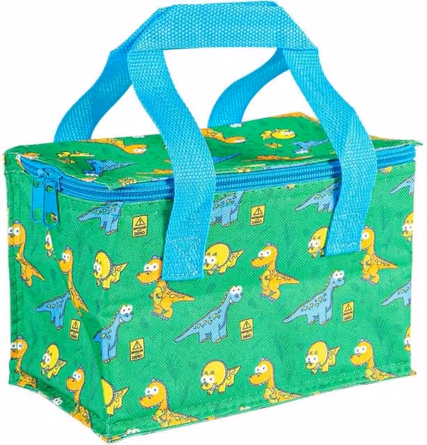 Tiny Dining Dino Adventure Insulated Lunch Bag in Green and Multicolour