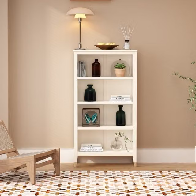 Cabinet Bits Palazzi Narrow Bookcase in White and Blue