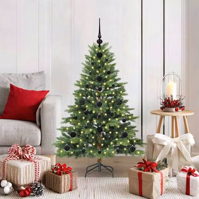 Berkfield Home Artificial Green Christmas Tree with 150 LEDs, Height: 120 cm