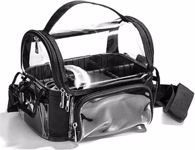 SPETLEK Makeup Vanity Storage Box Organizer for Cosmetic Travel in Black and Transparent, W/D/H: 23.5 x 26.0 x 17.0 cm – 1